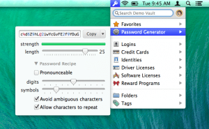 1P4 Mac 1P mini new password 1password Sichere Passwörter: 1Password von AgileBits für Mac OS X unter der Lupe 1P4 Mac 1P mini new password 300x185