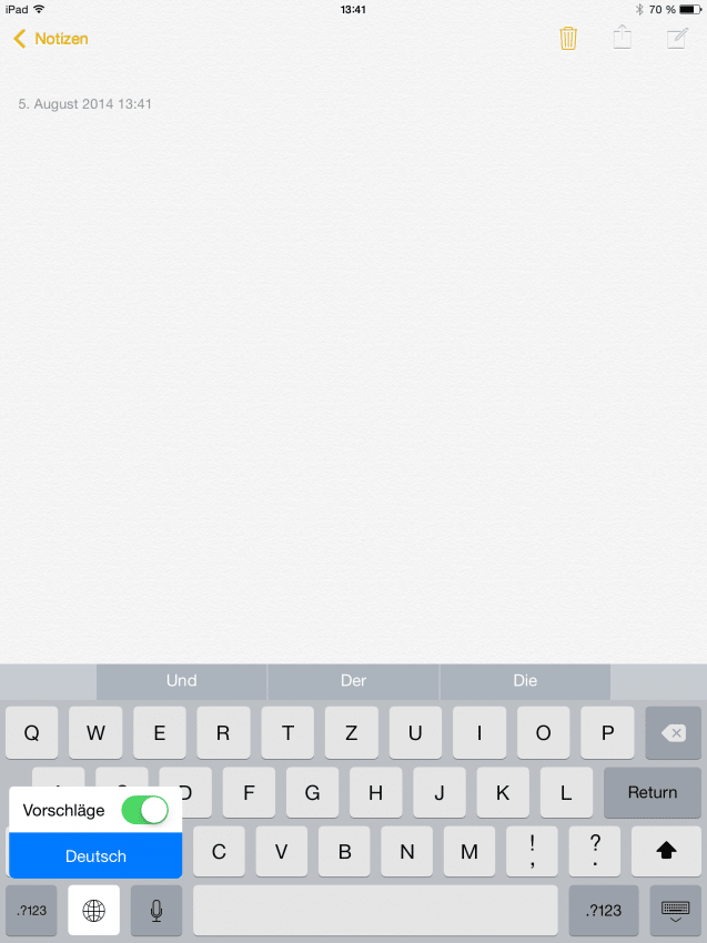 Einstellungen für die Tastatur iOS 8 iOS 8 beta 5 jetzt verfügbar IMG 0137 637x850