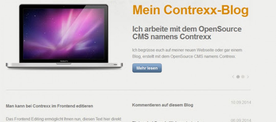 Vorstellung des CMS namens Contrexx