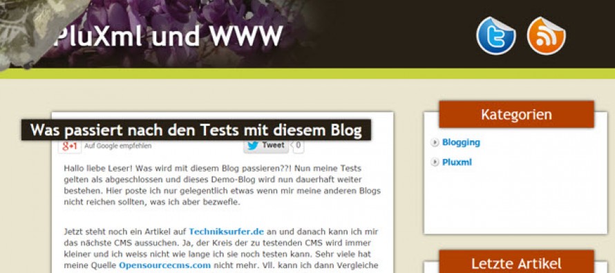 Vorstellung des CMS Pluxml