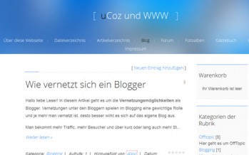 Homepage-Baukasten von uCoz