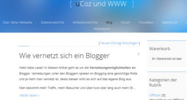 Homepage-Baukasten von uCoz
