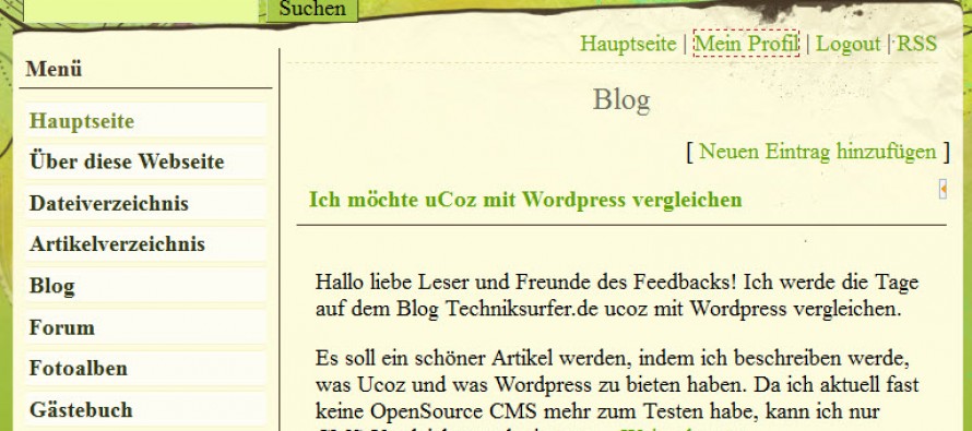 WordPress vs. Ucoz