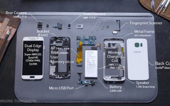 Samsung präsentiert das Galaxy S6 Edge in seinen Einzelteilen
