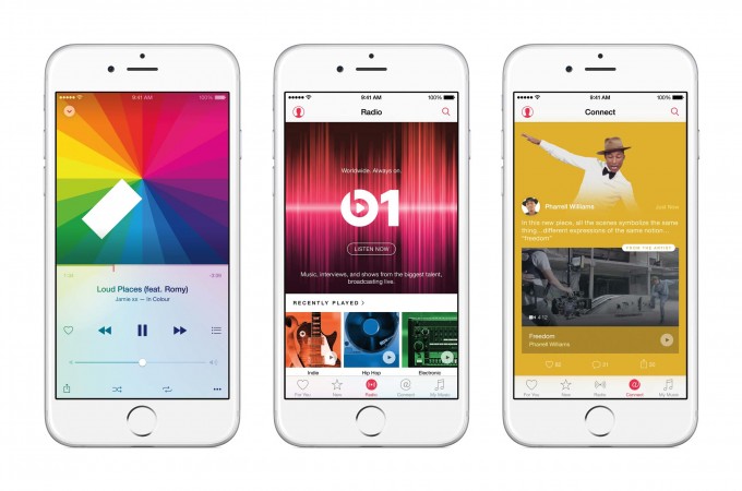 Apple Music wegen schlechten Vertragsbedingungen kritisiert Apple Music Deutscher Musikunternehmerverband kritisiert Apple Music iPhone6 3Up AppleMusic Features PR PRINT 680x450