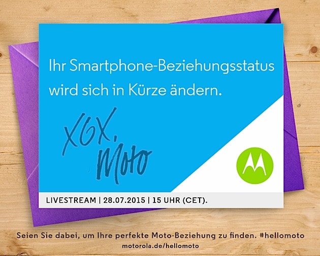Motorola lädt zu Event ein Motorola Motorola lädt zu Launch-Event Ende Juli ein motorola event