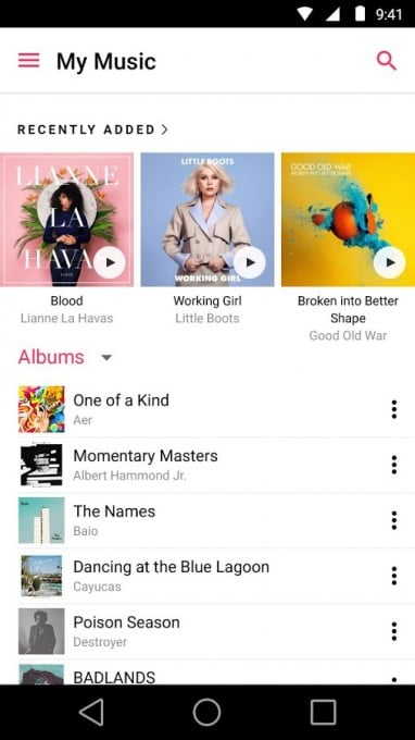 Apple Music für Android freigegeben Apple Music Apple Music jetzt auch für Android verfügbar Apple Music fuer Android 382x680