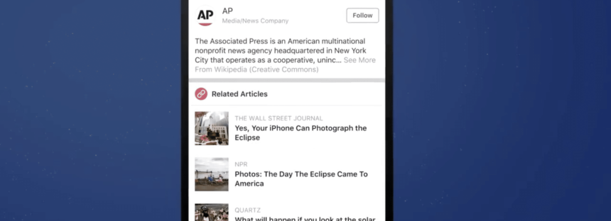Wegen Fake News: Facebook führt Informationen zu Artikeln ein und verbündet sich mit Wikipedia